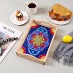 Diamond Art Kits for Adults Wooden Serving Trays with Handles, 5D Diamond Painting Big Gem Arts and Craft Gifts Trays Decor Gift Home Decor 7.8x11.8 Inches Mandala G - Image 6