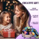 8 PCS Diamond Art Coasters Kit, Cat Diamond Painting Coasters with Holder, Fall Diamond Art Kits for Adults Beginners, Arts and Crafts Supplies Black Astral Cat Animals - Image 5