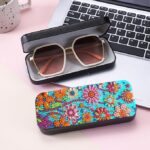 Flower Diamond Art Eyeglasses Case Kits for Adults Small Gem Art Paint by Diamonds Dots DIY for Beginner Women Suitable for Storing and Protecting Glasses - Image 5