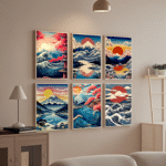 Landscape 6PCS Diamond Painting Kits for Adults Full Round Drill for Adults Beginner DIY Craft Gifts Home Wall Decoration 11.8x15.7 Inches — изображение 7