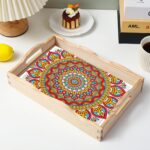 Diamond Art Kits for Adults Wooden Serving Trays with Handles, 5D Diamond Painting Big Gem Arts and Craft Gifts Trays Decor Gift Home Decor 7.8x11.8 Inches Mandala C – Bild 6