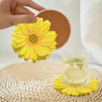 6 PCS Flower Diamond Painting Coaster Set - Small Diamond Painting Coasters Kit for Beginners and Adults - Art Craft Supplies Item – Bild 6