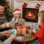 6 PCS 5D Diamond Painting Coasters Kits with Holder, Small Diamond Art Kits for Adults Beginners Diamond Dots Arts and Crafts Gems Supplies Item Christmas Style - Image 7