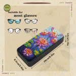Flower Diamond Art Eyeglasses Case Kits for Adults Small Gem Art Paint by Diamonds Dots DIY for Beginner Women Suitable for Storing and Protecting Glasses - immagine 2