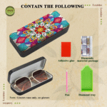 Mandala Diamond Art Eyeglasses Case Kits for Adults Small Gem Art Paint by Diamonds Dots DIY for Beginner Women Suitable for Storing and Protecting Glasses - Image 2
