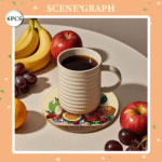 Diamond Art Coasters Set of 6, Small Diamond Painting Kits for Adults Beginners Women, Funny Arts Supplies for Kitchen Decor Grape - obrazek 5