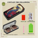 Diamond Art Eyeglasses Case Kits for Adults Small Gem Art Paint by Diamonds Dots DIY for Beginner Women Suitable for Storing and Protecting Glasses - Image 4