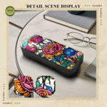 Flower Diamond Art Eyeglasses Case Kits for Adults Small Gem Art Paint by Diamonds Dots DIY for Beginner Women Suitable for Storing and Protecting Glasses — изображение 5