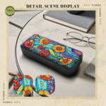 Flower Diamond Art Eyeglasses Case Kits for Adults Small Gem Art Paint by Diamonds Dots DIY for Beginner Women Suitable for Storing and Protecting Glasses - Image 5