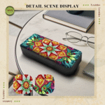 Mandala Diamond Art Eyeglasses Case Kits for Adults Small Gem Art Paint by Diamonds Dots DIY for Beginner Women Suitable for Storing and Protecting Glasses - Afbeelding 6