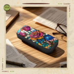 Flower Diamond Art Eyeglasses Case Kits for Adults Small Gem Art Paint by Diamonds Dots DIY for Beginner Women Suitable for Storing and Protecting Glasses — изображение 6