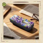 Flower Diamond Art Eyeglasses Case Kits for Adults Small Gem Art Paint by Diamonds Dots DIY for Beginner Women Suitable for Storing and Protecting Glasses - Gambar 6