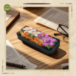 Flower Diamond Art Eyeglasses Case Kits for Adults Small Gem Art Paint by Diamonds Dots DIY for Beginner Women Suitable for Storing and Protecting Glasses - immagine 3