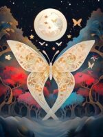 Butterfly Style Diamond Painting Kits for Adults Full Round Drill for Adults Beginner DIY Craft Gifts Home Wall Decoration 11.8x15.7 Inches