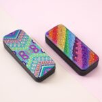 Abstract Diamond Art Eyeglasses Case Kits for Adults Small Gem Art Paint by Diamonds Dots DIY for Beginner Women Suitable for Storing and Protecting Glasses - Imagen 4