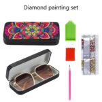 Mandala Diamond Art Eyeglasses Case Kits for Adults Small Gem Art Paint by Diamonds Dots DIY for Beginner Women Suitable for Storing and Protecting Glasses - obrazek 6
