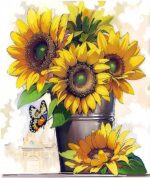 Flower Diamond Painting Kits for Adults Full Round Drill for Adults Beginner DIY Craft Gifts Home Wall Decoration 11.8x15.7 Inches