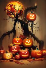 Halloween Style Diamond Painting Kits for Adults Full Round Drill for Adults Beginner DIY Craft Gifts Home Wall Decoration 11.8x15.7 Inches