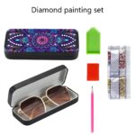 Mandala Diamond Art Eyeglasses Case Kits for Adults Small Gem Art Paint by Diamonds Dots DIY for Beginner Women Suitable for Storing and Protecting Glasses – Image 5