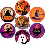 6 PCS 5D Diamond Painting Coasters Kits with Holder, Small Diamond Art Kits for Adults Beginners Diamond Dots Arts and Crafts Gems Supplies Item Halloween Decorations