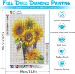 Flower Diamond Painting Kits for Adults Full Round Drill for Adults Beginner DIY Craft Gifts Home Wall Decoration 11.8x15.7 Inches - Image 4
