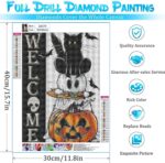 Halloween Style Diamond Painting Kits for Adults Full Round Drill for Adults Beginner DIY Craft Gifts Home Wall Decoration 11.8x15.7 Inches - Image 2