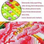 Flower Diamond Painting Kits for Adults Full Round Drill for Adults Beginner DIY Craft Gifts Home Wall Decoration 11.8x15.7 Inches - Image 2