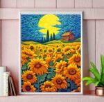 Flower Diamond Painting Kits for Adults Full Round Drill for Adults Beginner DIY Craft Gifts Home Wall Decoration 11.8x15.7 Inches - obrazek 5