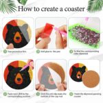 6 PCS Small Diamond Art Coasters Kits, Diamond Painting, Fall Diamond Art Kits for Adults Beginners, Arts and Crafts Item Sets with Holder for Drinks Bruin – Image 3