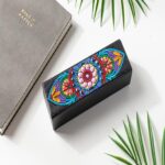 Mandala Diamond Art Eyeglasses Case Kits for Adults Small Gem Art Paint by Diamonds Dots DIY for Beginner Women Suitable for Storing and Protecting Glasses - Gambar 7