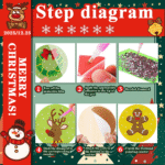 6 Pcs Christmas Diamond Art Kits for Adults - Diamond Art Coasters with Holder for Adults Beginners Diamond Craft for Christmas Birthday Gifts - Image 4