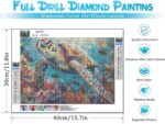 Turtle 4PCS Diamond Painting Kits for Adults Full Round Drill for Adults Beginner DIY Craft Gifts Home Wall Decoration 11.8x15.7 Inches – Image 2