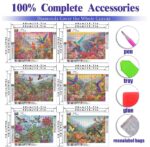 Bird 6PCS Diamond Painting Kits for Adults Full Round Drill for Adults Beginner DIY Craft Gifts Home Wall Decoration 11.8x15.7 Inches - Image 2