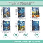 Abstract Style 6PCS Diamond Painting Kits for Adults Full Round Drill for Adults Beginner DIY Craft Gifts Home Wall Decoration 11.8x15.7 Inches - Image 2
