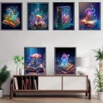 Abstract Style 6PCS Diamond Painting Kits for Adults Full Round Drill for Adults Beginner DIY Craft Gifts Home Wall Decoration 11.8x15.7 Inches - Gambar 4