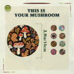 Mushroom Diamond Art Coasters Small Diamond Painting Kits for Adults 8PCS Diamond Dots Round Full Drill Diamond Coasters with Holder Easy Art Crafts for Beginners Women – Image 6