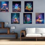 Abstract Style 6PCS Diamond Painting Kits for Adults Full Round Drill for Adults Beginner DIY Craft Gifts Home Wall Decoration 11.8x15.7 Inches - Gambar 7