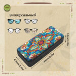 Mandala Diamond Art Eyeglasses Case Kits for Adults Small Gem Art Paint by Diamonds Dots DIY for Beginner Women Suitable for Storing and Protecting Glasses - Gambar 6