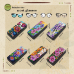 6PCS Flower Diamond Art Eyeglasses Case Kits for Adults Small Gem Art Paint by Diamonds Dots DIY for Beginner Women Suitable for Storing and Protecting Glasses - Image 2