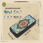 Mandala Diamond Art Eyeglasses Case Kits for Adults Small Gem Art Paint by Diamonds Dots DIY for Beginner Women Suitable for Storing and Protecting Glasses - immagine 2
