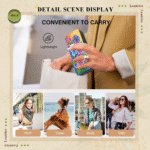 6PCS Flower Diamond Art Eyeglasses Case Kits for Adults Small Gem Art Paint by Diamonds Dots DIY for Beginner Women Suitable for Storing and Protecting Glasses - Image 5