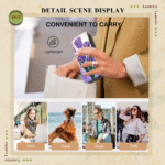 6PCS Flower Diamond Art Eyeglasses Case Kits for Adults Small Gem Art Paint by Diamonds Dots DIY for Beginner Women Suitable for Storing and Protecting Glasses - Image 5