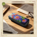 6PCS Flower Diamond Art Eyeglasses Case Kits for Adults Small Gem Art Paint by Diamonds Dots DIY for Beginner Women Suitable for Storing and Protecting Glasses - Image 6