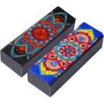 2PCS Diamond Art Eyeglasses Case Kits for Adults Small Gem Art Paint by Diamonds Dots DIY for Beginner Women Suitable for Storing and Protecting Glasses