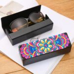 3PCS Mandala Diamond Art Eyeglasses Case Kits for Adults Small Gem Art Paint by Diamonds Dots DIY for Beginner Women Suitable for Storing and Protecting Glasses - Imagen 5