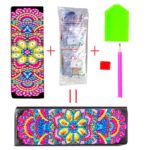 3PCS Mandala Diamond Art Eyeglasses Case Kits for Adults Small Gem Art Paint by Diamonds Dots DIY for Beginner Women Suitable for Storing and Protecting Glasses - Imagen 6