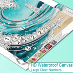 ocean wave pearl diamond painting kit | 5d pearl diamond art canvas for adults | dotzso