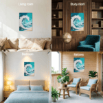 ocean wave pearl diamond painting kit | 5d pearl diamond art canvas for adults | dotzso