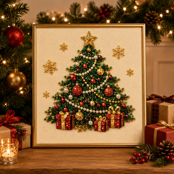Christmas Tree Diamond Painting - Detailed View
