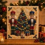 DIY Christmas Kitchen Pearl Diamond Painting Art Kit with Frame | Pearl Beads Diamond Art Kits for Adults Beginner, Gemstone Diamond Dots Craft for Home Wall Decor